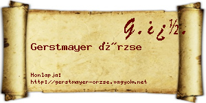 Gerstmayer Örzse névjegykártya
